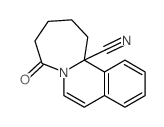 5-oxo-1,2,3,4-tetrahydroazepino[2,1-a]isoquinoline-12b-carbonitrile结构式