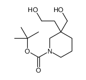 3-(2-羟基乙基)-3-(羟基甲基)哌啶-1-羧酸叔丁酯结构式