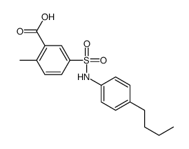 5-(N-(4-butylphenyl)sulfamoyl)-2-Methylbenzoic acid structure