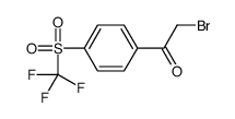 2-Bromo-1-{4-[(trifluoromethyl)sulfonyl]phenyl}ethanone Structure