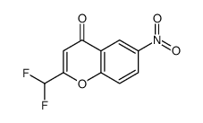 2-(difluoromethyl)-6-nitrochromen-4-one Structure