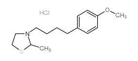 3-(4-(p-Methoxyphenyl)butyl)-2-methylthiazolidine hydrochloride Structure