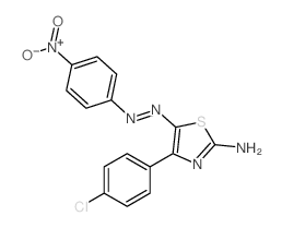 2-Thiazolamine,4-(4-chlorophenyl)-5-[2-(4-nitrophenyl)diazenyl]- picture