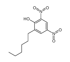 2-hexyl-4,6-dinitrophenol structure