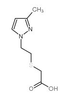2-[2-(3-methylpyrazol-1-yl)ethylsulfanyl]acetic acid Structure
