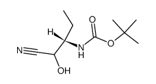 (1S)-(2-cyano-1-ethyl-2-hydroxyethyl)carbamic acid tert-butyl ester Structure