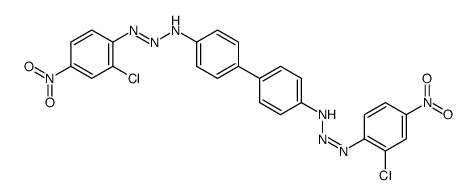 N-[(2-chloro-4-nitrophenyl)diazenyl]-4-[4-[2-(2-chloro-4-nitrophenyl)iminohydrazinyl]phenyl]aniline Structure
