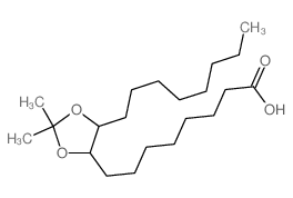1,3-Dioxolane-4-octanoicacid, 2,2-dimethyl-5-octyl-结构式