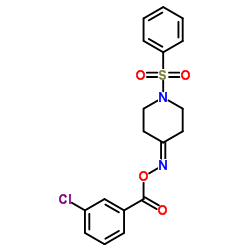 (3-Chlorophenyl)({[1-(phenylsulfonyl)-4-piperidinylidene]amino}oxy)methanone结构式