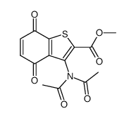 methyl 3-diacetylamino-4,7-dioxo-4,7-dihydrobenzo[b]thiophene-2-carboxylate结构式