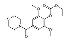 [2,6-dimethoxy-4-(thiomorpholine-4-carbonyl)phenyl] ethyl carbonate Structure