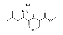 2-(2-Amino-4-methyl-pentanoylamino)-3-hydroxy-propionic acid methyl ester; hydrochloride Structure