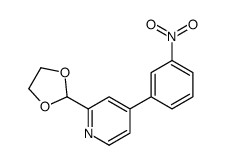 2-(1,3-dioxolan-2-yl)-4-(3-nitrophenyl)pyridine结构式