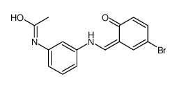 N-[3-[[(E)-(3-bromo-6-oxocyclohexa-2,4-dien-1-ylidene)methyl]amino]phenyl]acetamide Structure