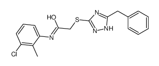 2-[(5-benzyl-1H-1,2,4-triazol-3-yl)sulfanyl]-N-(3-chloro-2-methylphenyl)acetamide结构式