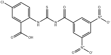 5-chloro-2-[[[(3,5-dinitrobenzoyl)amino]thioxomethyl]amino]-benzoic acid picture