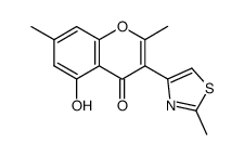 5-hydroxy-2,7-dimethyl-3-(2-methyl-thiazol-4-yl)-chromen-4-one Structure