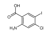 2-氨基-4-氯-5-碘苯甲酸结构式