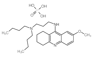 N',N'-dibutyl-N-(7-methoxy-1,2,3,4-tetrahydroacridin-9-yl)propane-1,3-diamine,phosphoric acid结构式