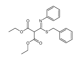 (benzylsulfanyl-phenylimino-methyl)-malonic acid diethyl ester Structure