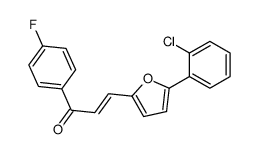 (E)-3-[5-(2-chlorophenyl)furan-2-yl]-1-(4-fluorophenyl)prop-2-en-1-one Structure