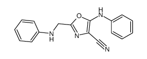 5-anilino-2-(anilinomethyl)-1,3-oxazole-4-carbonitrile Structure