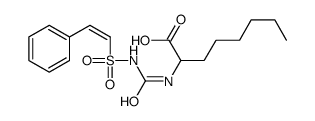 2-(2-phenylethenylsulfonylcarbamoylamino)octanoic acid Structure