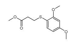 3-(2,4-dimethoxyphenyl)-sulfanyl-propionic acid methyl ester结构式
