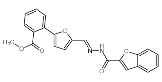 2-Benzofurancarboxylicacid,[[5-[2-(methoxycarbonyl)phenyl]-2-furanyl]methylene]hydrazide(9CI) Structure
