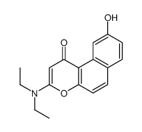 3-(diethylamino)-9-hydroxybenzo[f]chromen-1-one结构式