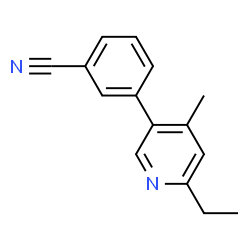 Benzonitrile, 3-(6-ethyl-4-methyl-3-pyridinyl)- (9CI) structure