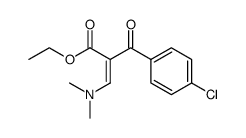 ethyl 1-(4'-chlorophenyl)-3-(dimethylamino)-prop-2-enone-2-carboxylate结构式