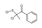 2-chloro-3-oxo-3-phenylpropane-2-sulphenyl chloride结构式