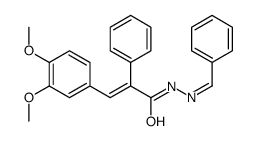 (Z)-N-[(E)-benzylideneamino]-3-(3,4-dimethoxyphenyl)-2-phenylprop-2-enamide结构式