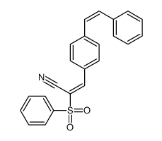 2-(benzenesulfonyl)-3-[4-(2-phenylethenyl)phenyl]prop-2-enenitrile结构式