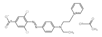 1-[2-[[4-[(2,6-dichloro-4-nitrophenyl)azo]phenyl]ethylamino]ethyl]pyridinium acetate结构式