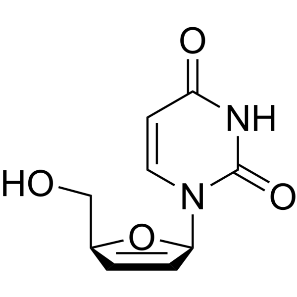 2',3'-Didehydro-2',3'-dideoxyuridine Structure