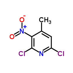 2,6-二氯-4-甲基-3-硝基吡啶结构式