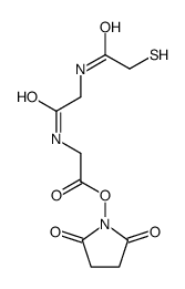 (2,5-dioxopyrrolidin-1-yl) 2-[[2-[(2-sulfanylacetyl)amino]acetyl]amino]acetate Structure