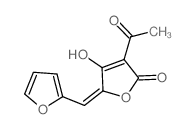 2(5H)-Furanone,3-acetyl-5-(2-furanylmethylene)-4-hydroxy- structure