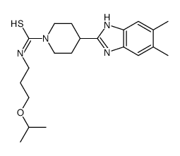 1-Piperidinecarbothioamide,4-(5,6-dimethyl-1H-benzimidazol-2-yl)-N-[3-(1-methylethoxy)propyl]-(9CI)结构式