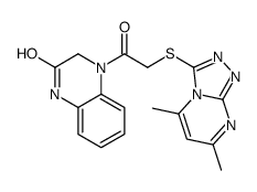 2(1H)-Quinoxalinone,4-[[(5,7-dimethyl-1,2,4-triazolo[4,3-a]pyrimidin-3-yl)thio]acetyl]-3,4-dihydro-(9CI) picture