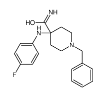 1-benzyl-4-[(4-fluorophenyl)amino]piperidine-4-carboxamide结构式