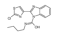 N-butyl-2-(2-chloro-1,3-thiazol-4-yl)benzimidazole-1-carboxamide结构式