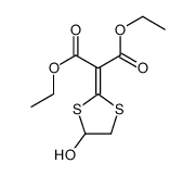 diethyl 2-(4-hydroxy-1,3-dithiolan-2-ylidene)propanedioate结构式