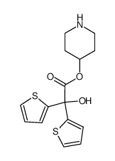 Hydroxy-di-thiophen-2-yl-acetic acid piperidin-4-yl ester Structure