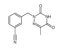 3-(6-methyl-3,5-dioxo-4,5-dihydro-3H-[1,2,4]triazin-2-ylmethyl)-benzonitrile结构式