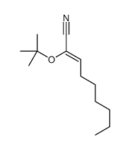 2-[(2-methylpropan-2-yl)oxy]non-2-enenitrile结构式