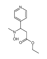 3-(Hydroxy-methyl-amino)-3-pyridin-4-yl-propionic acid ethyl ester结构式