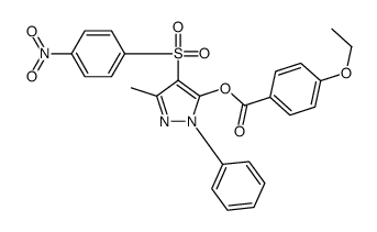 [5-methyl-4-(4-nitrophenyl)sulfonyl-2-phenylpyrazol-3-yl] 4-ethoxybenzoate Structure